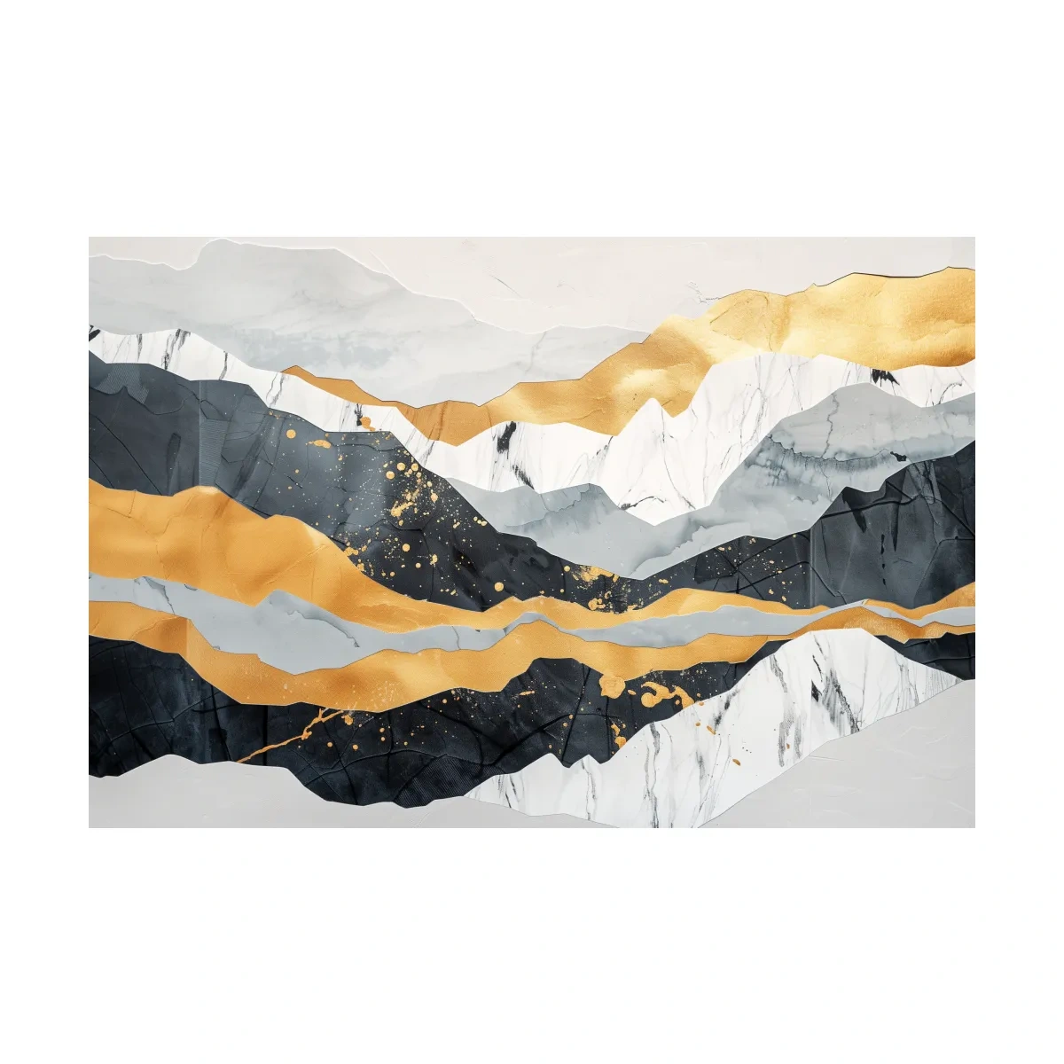 Abstract Layered Mountains - Elegant Modern Landscape Wall Art