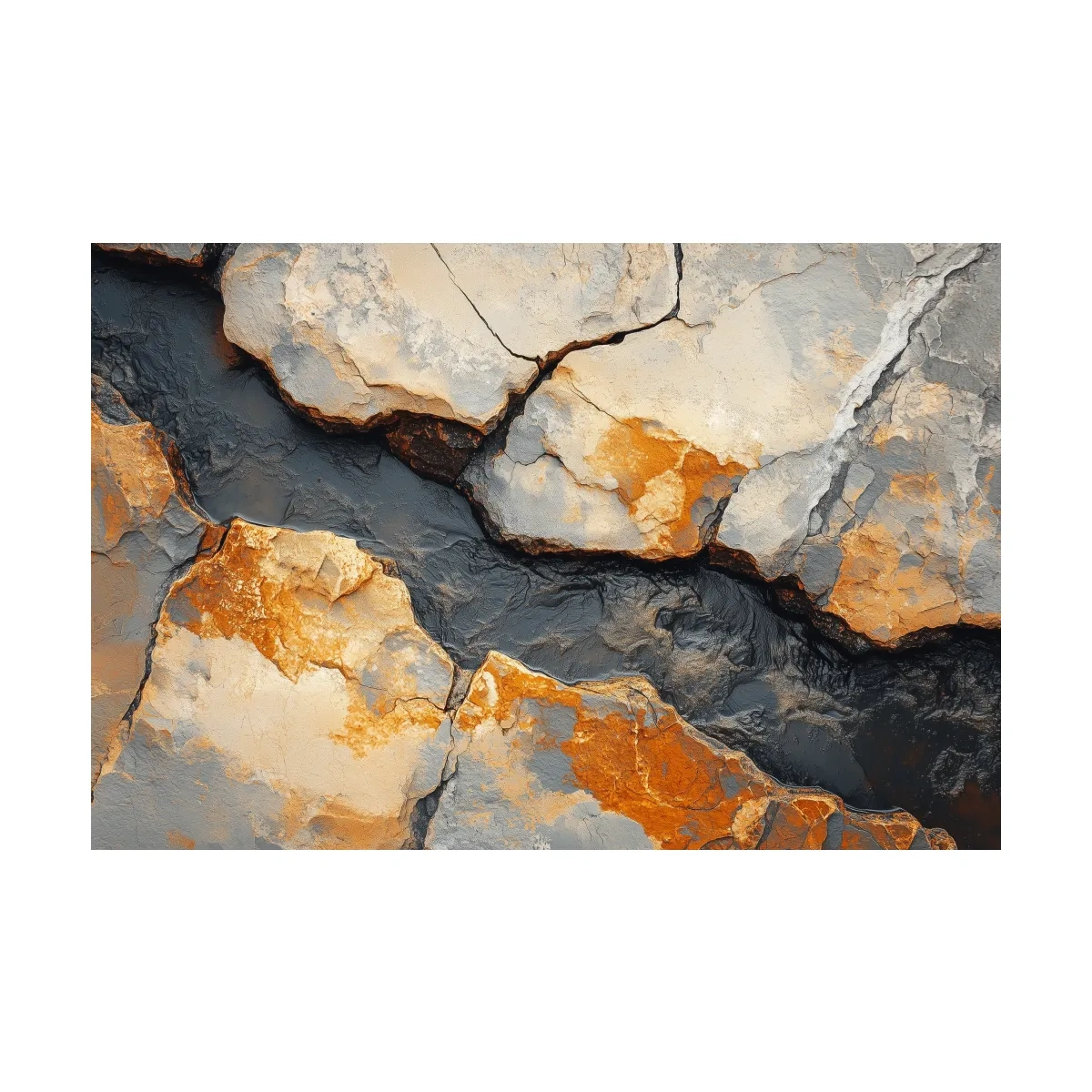 Natural stone and rock wall art, textured rustic artwork