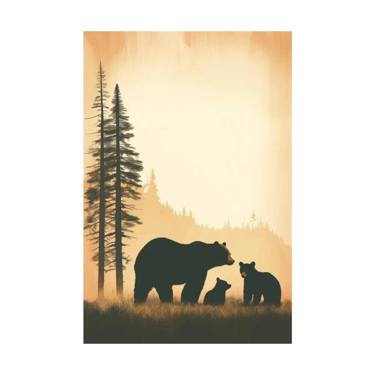 Momma bear and her cubs