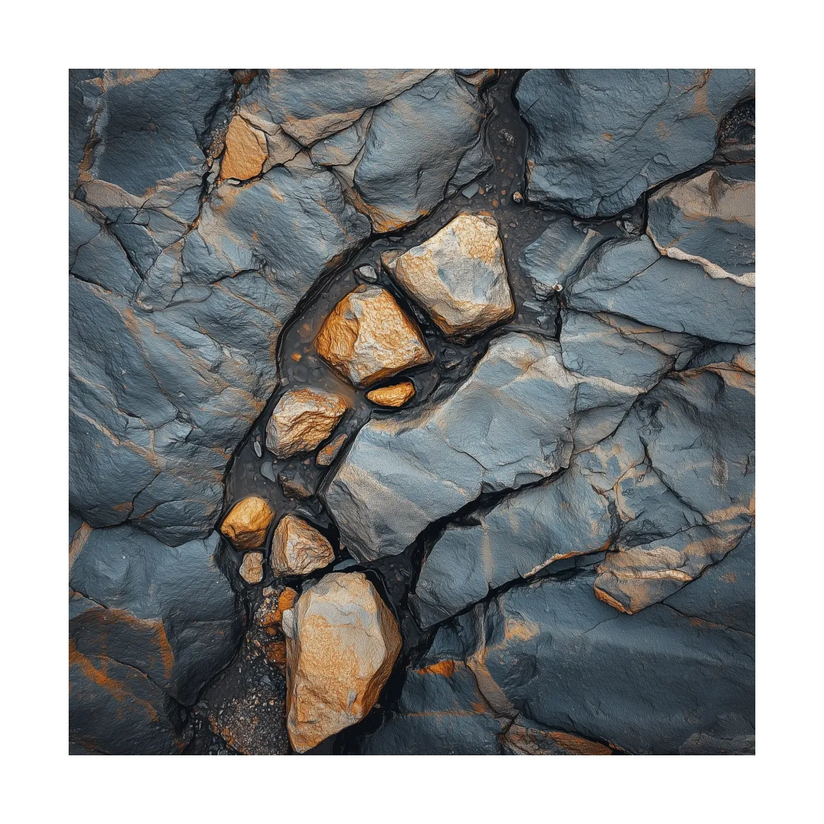 Rustic Slate Stone Artwork - Natural Elements Wall Art