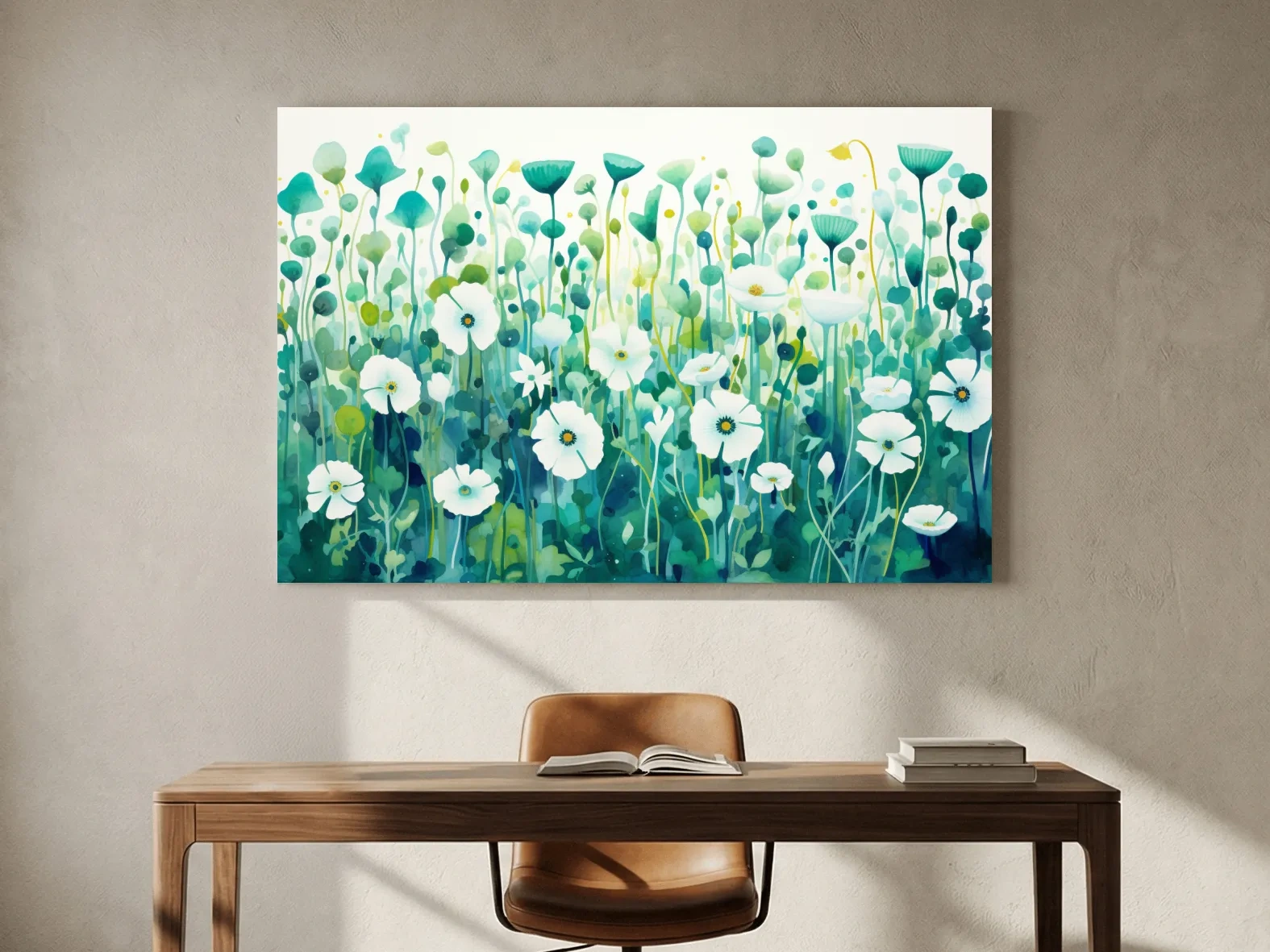 Dreamy Watercolor Wildflower Meadow - Botanical Floral Wall Art