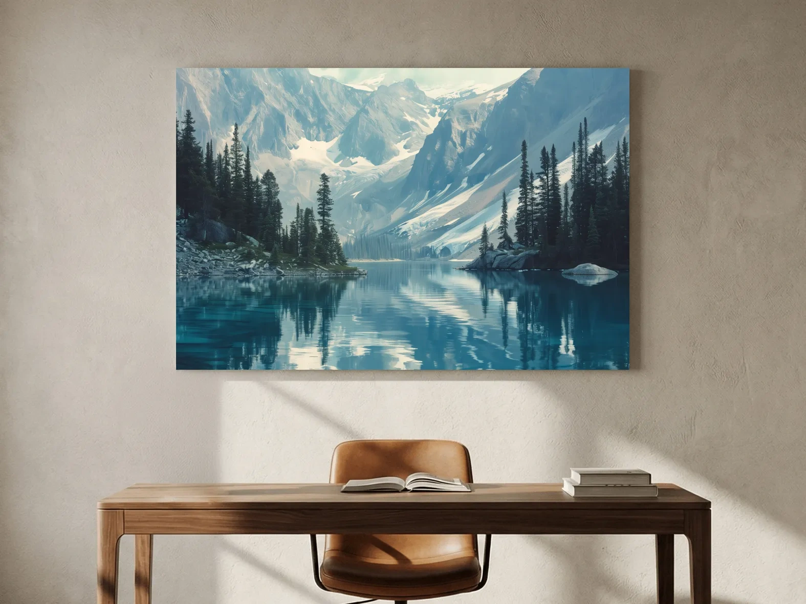 Rocky Mountains Turquoise Alpine Lake Reflection Photography - Pacific Northwest Mountain Wall Art