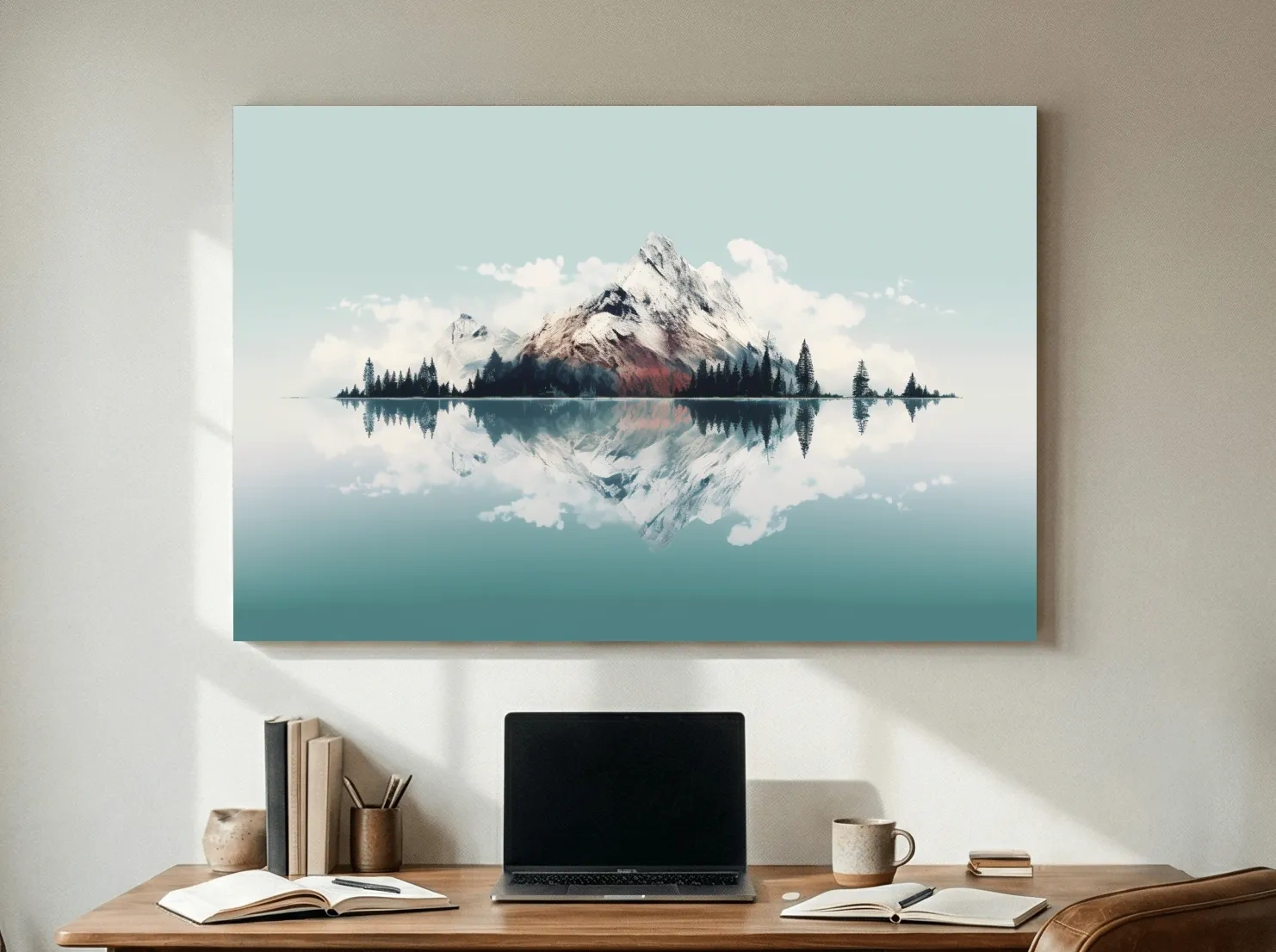 Minimal mountain art, glacier