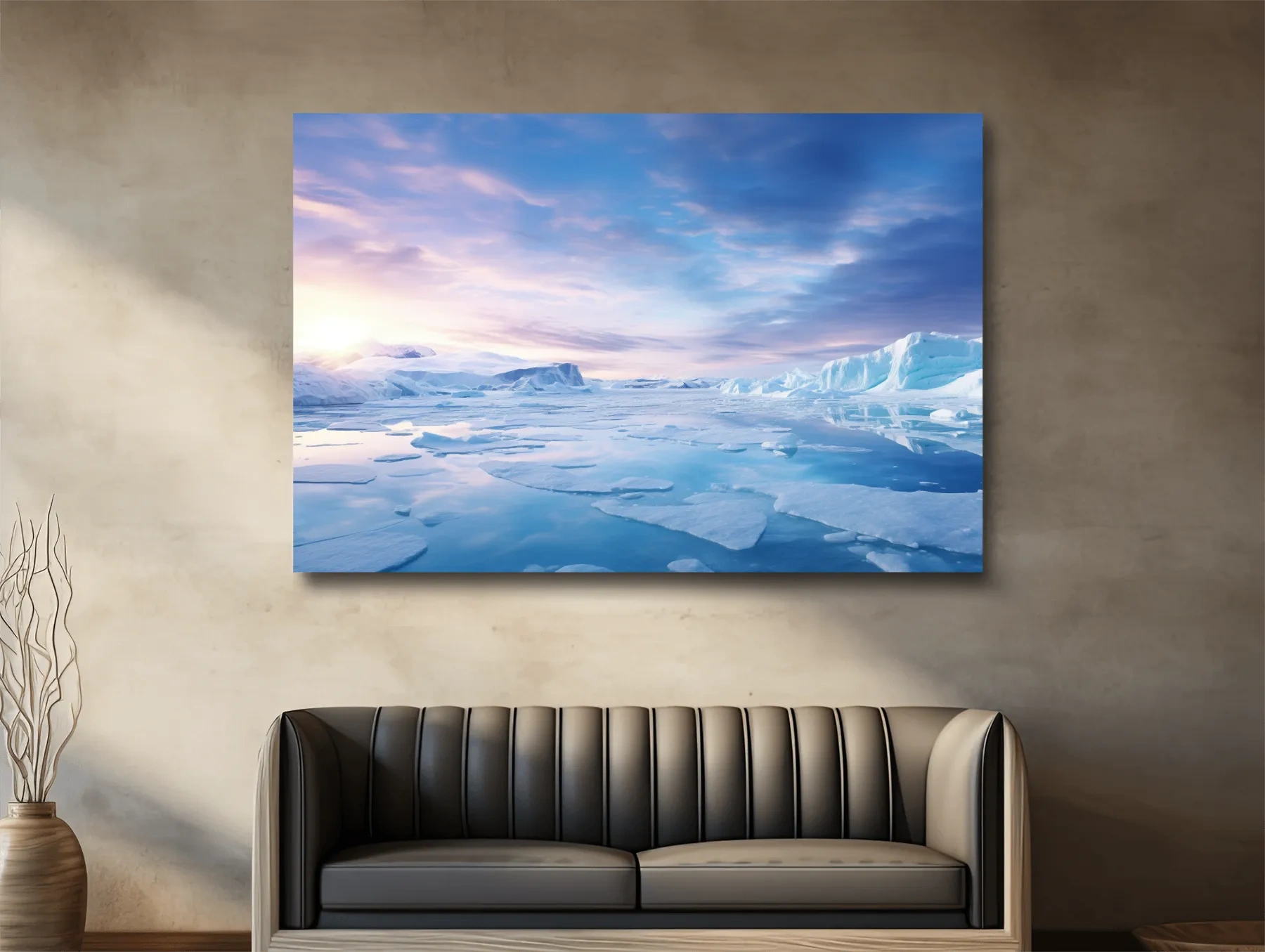 Sunrise over the antarctic ice, photographic wall art