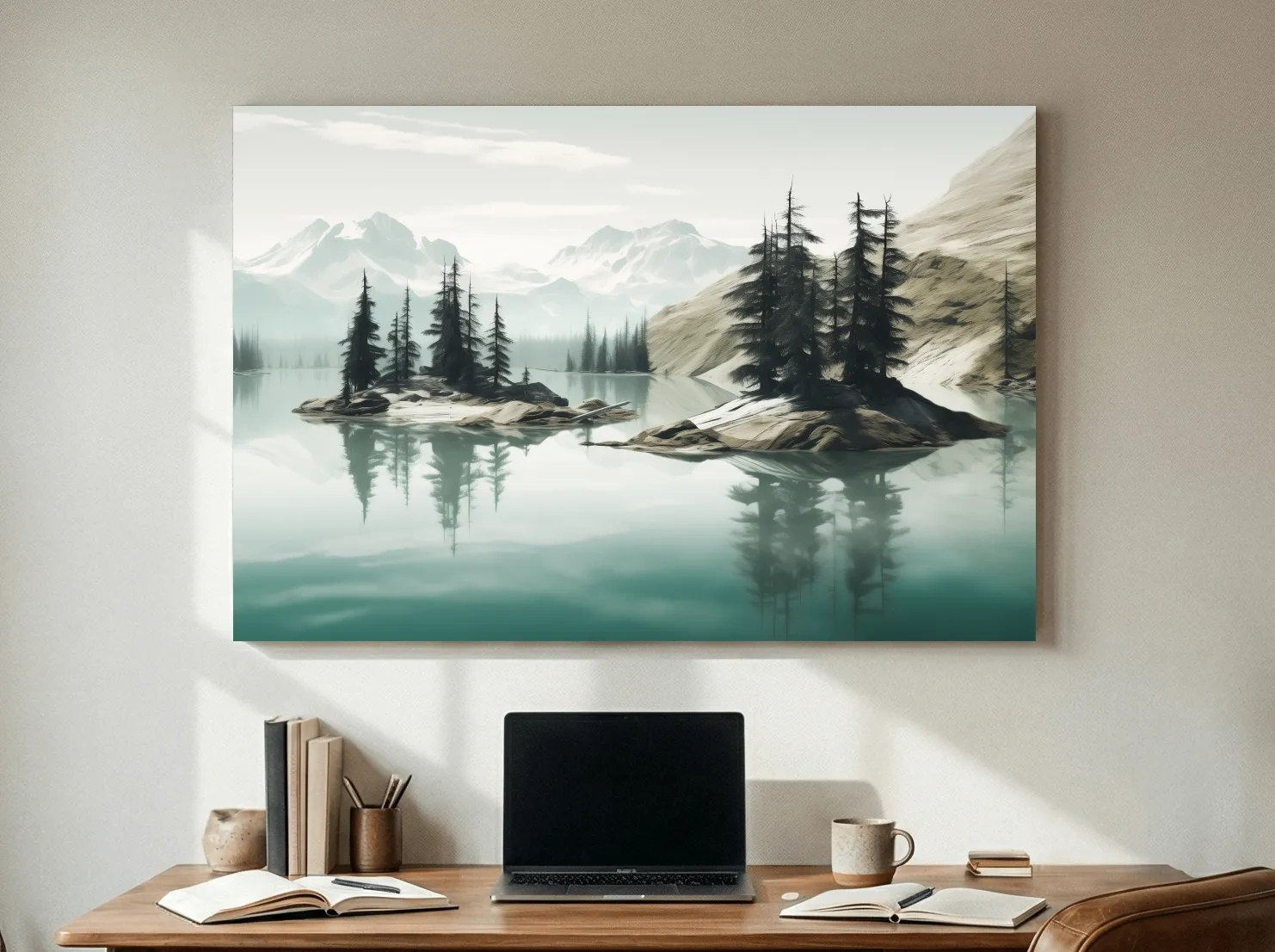 Pacific Northwest Turquoise Alpine Lake - Serene Mountain Landscape Wall Art