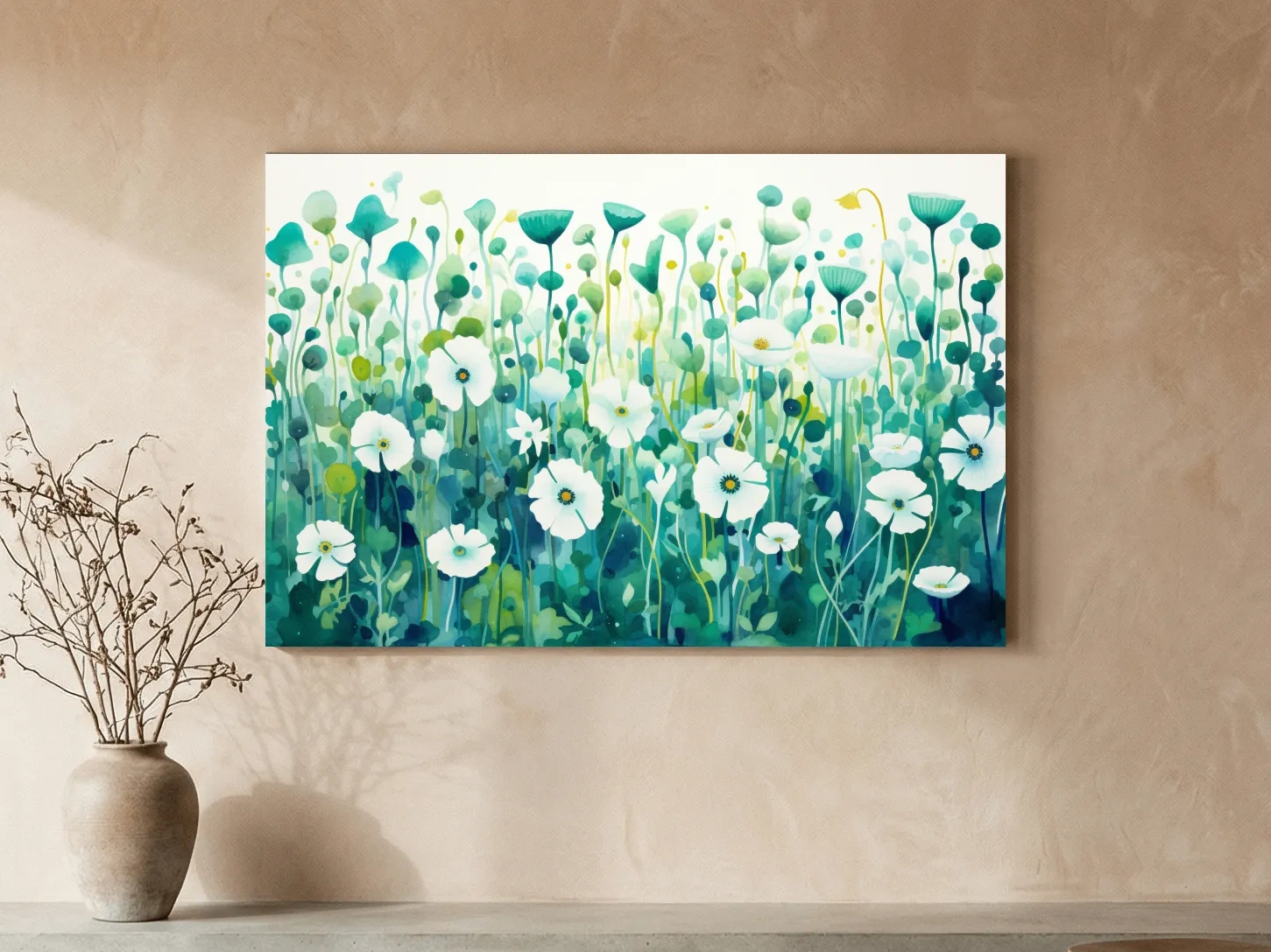Dreamy Watercolor Wildflower Meadow - Botanical Floral Wall Art