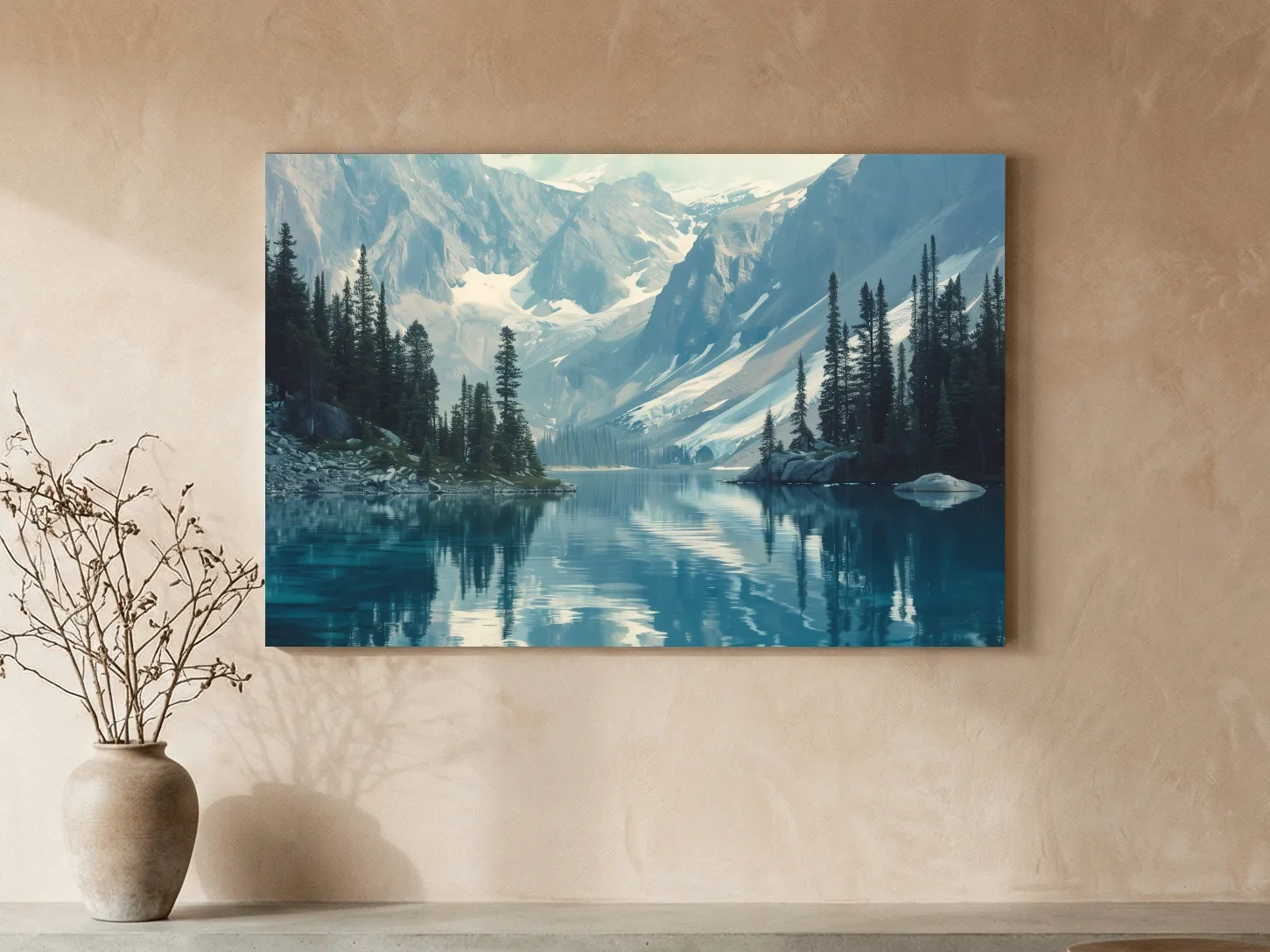 Rocky Mountains Turquoise Alpine Lake Reflection Photography - Pacific Northwest Mountain Wall Art