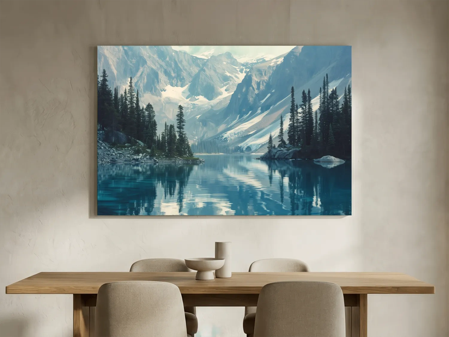 Rocky Mountains Turquoise Alpine Lake Reflection Photography - Pacific Northwest Mountain Wall Art