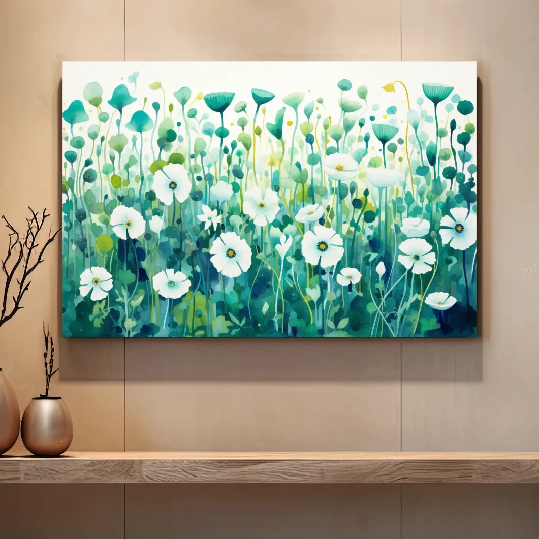 Dreamy Watercolor Wildflower Meadow - Botanical Floral Wall Art