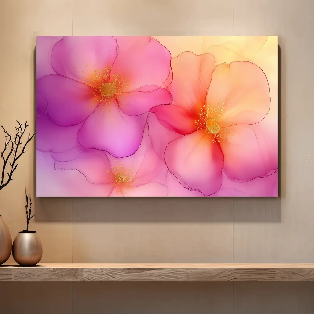 Poppy flowers, beautiful watercolour painting style wall art