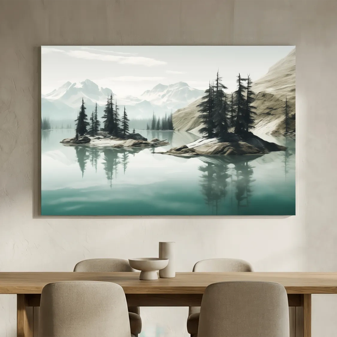 Pacific Northwest Turquoise Alpine Lake - Serene Mountain Landscape Wall Art