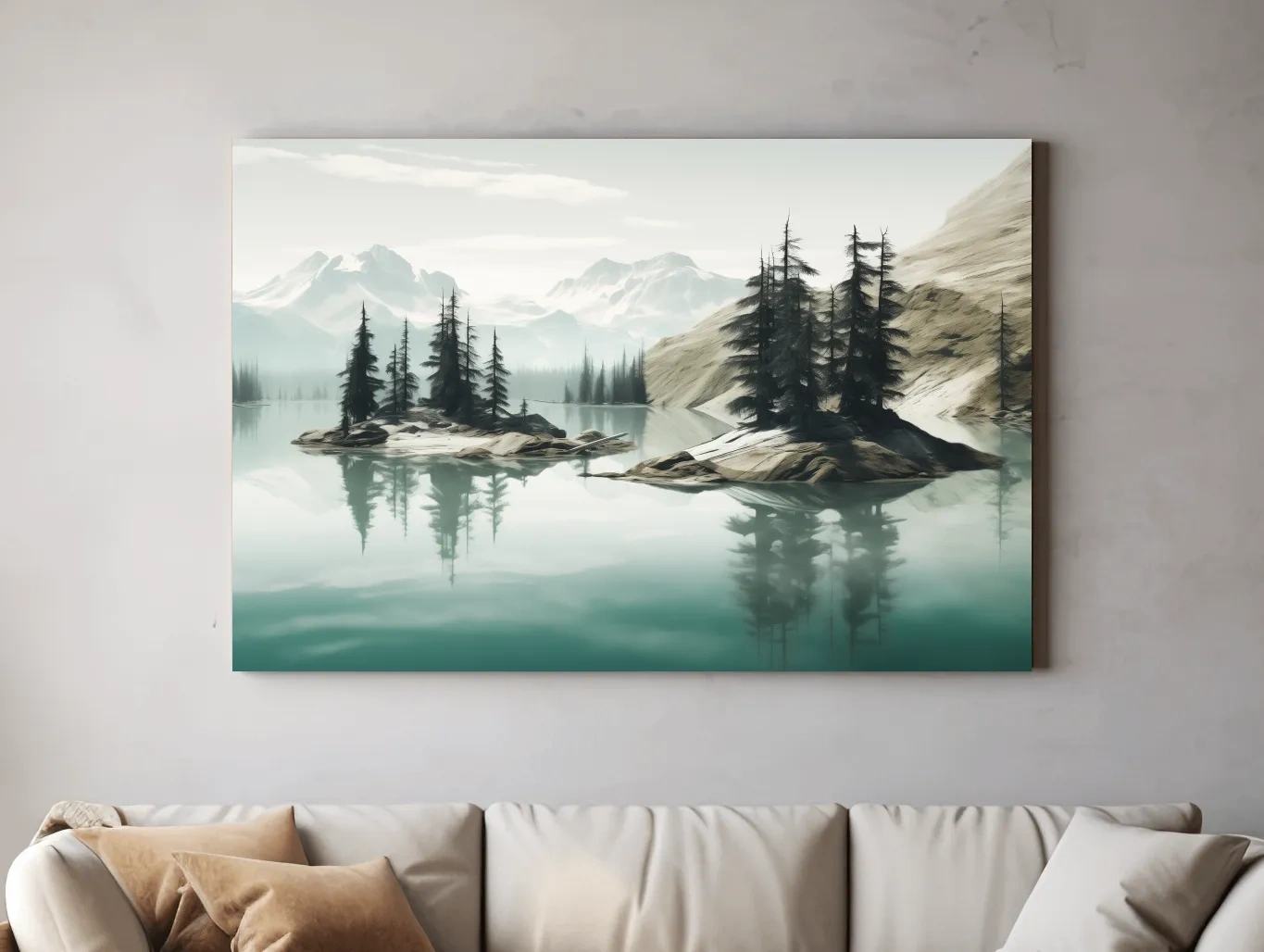 Pacific Northwest Turquoise Alpine Lake - Serene Mountain Landscape Wall Art