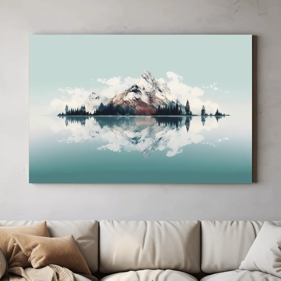 Minimal mountain art, glacier