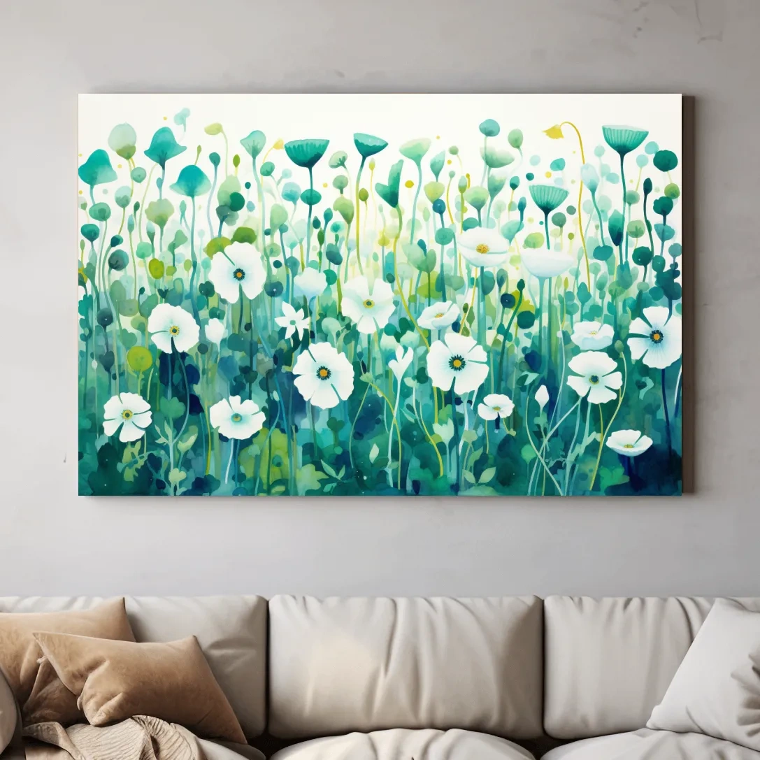 Dreamy Watercolor Wildflower Meadow - Botanical Floral Wall Art