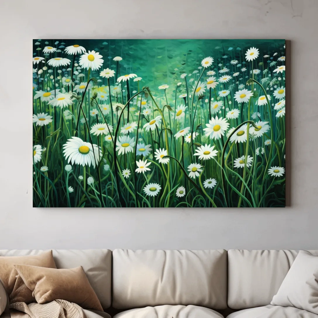 Field of flowers painting wall art