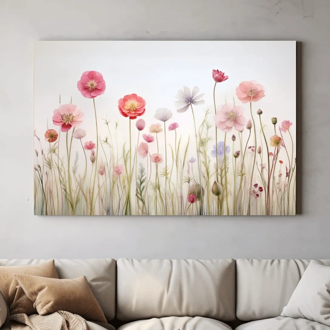 Oshibana style photographic flower art print, floral wall art