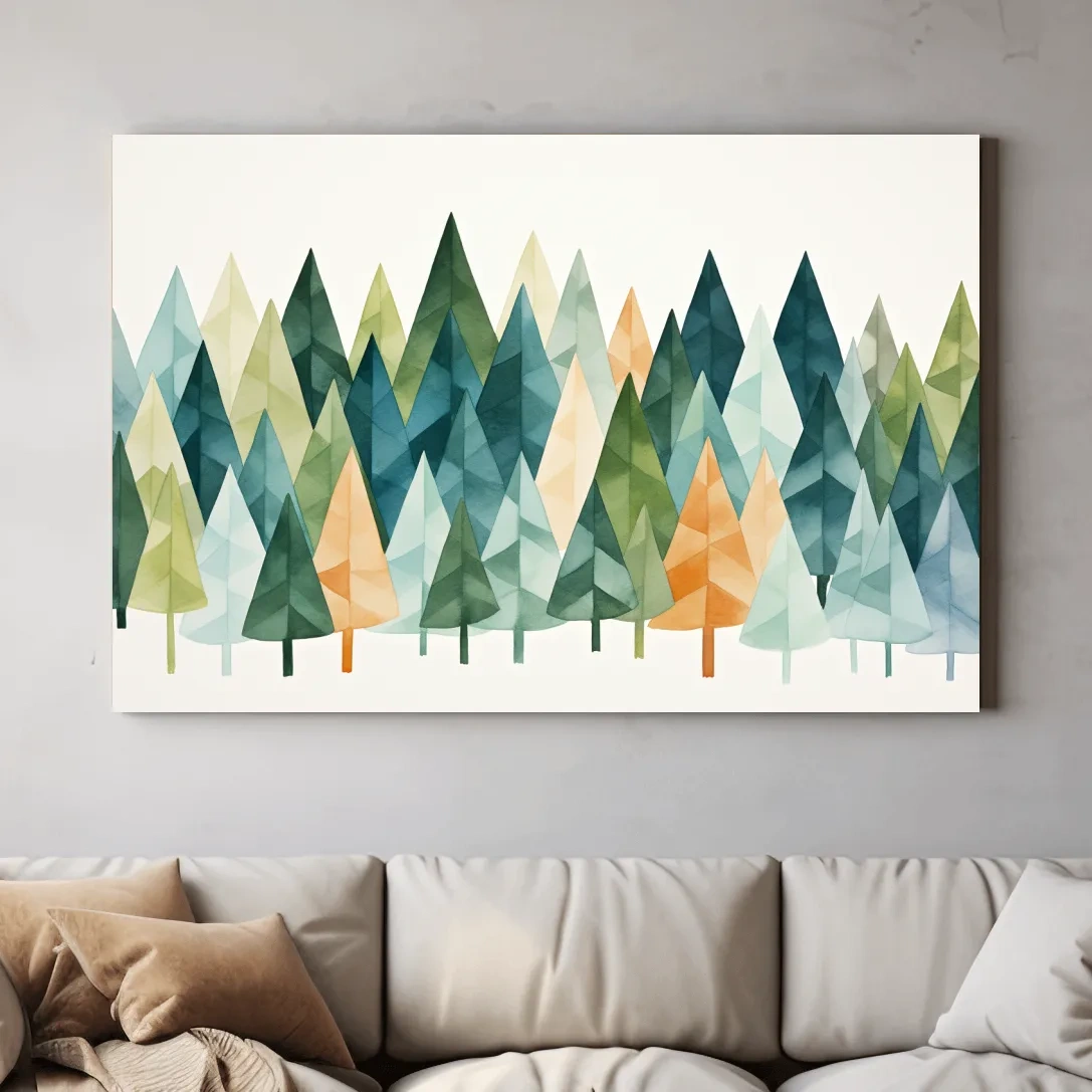 Bohemian style rustic forest wall art