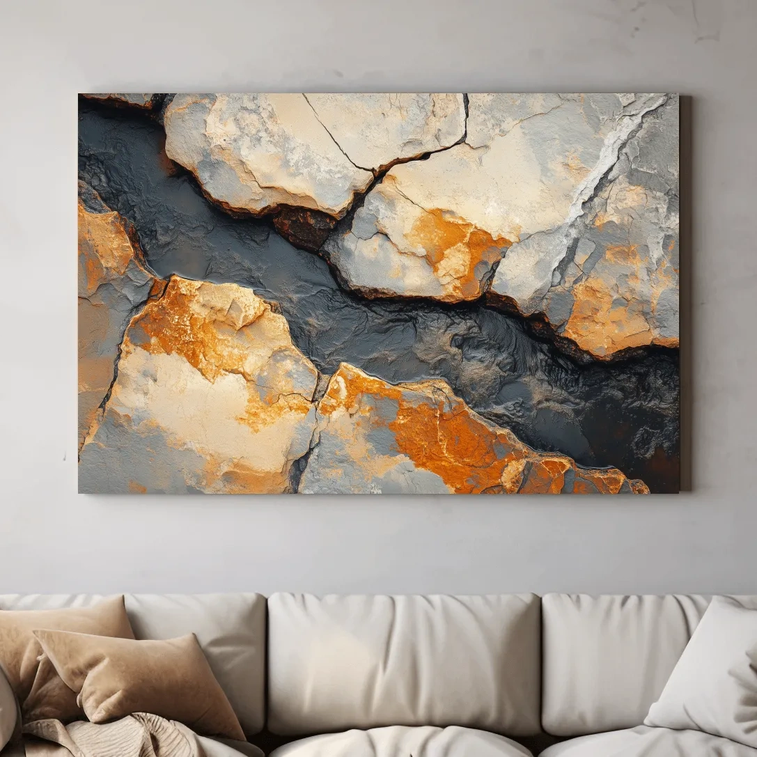 Natural stone and rock wall art, textured rustic artwork