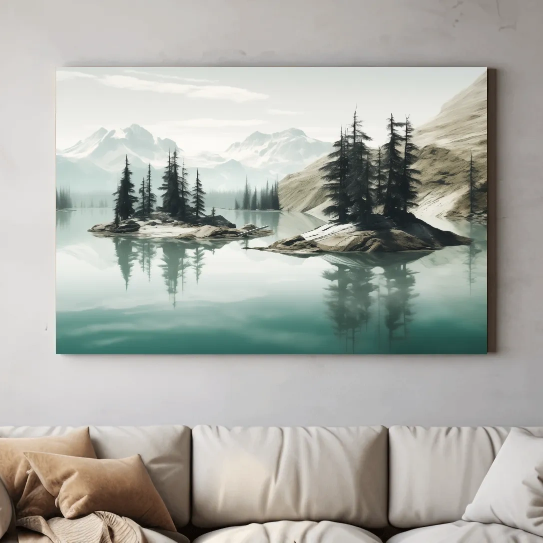 Pacific Northwest Turquoise Alpine Lake - Serene Mountain Landscape Wall Art