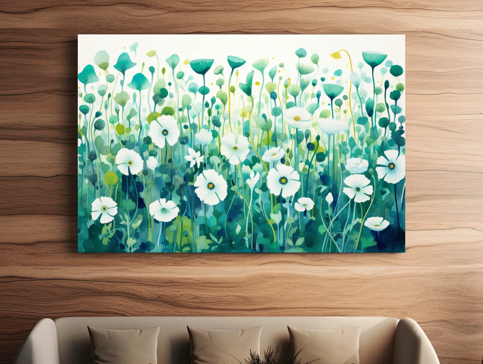 Dreamy Watercolor Wildflower Meadow - Botanical Floral Wall Art