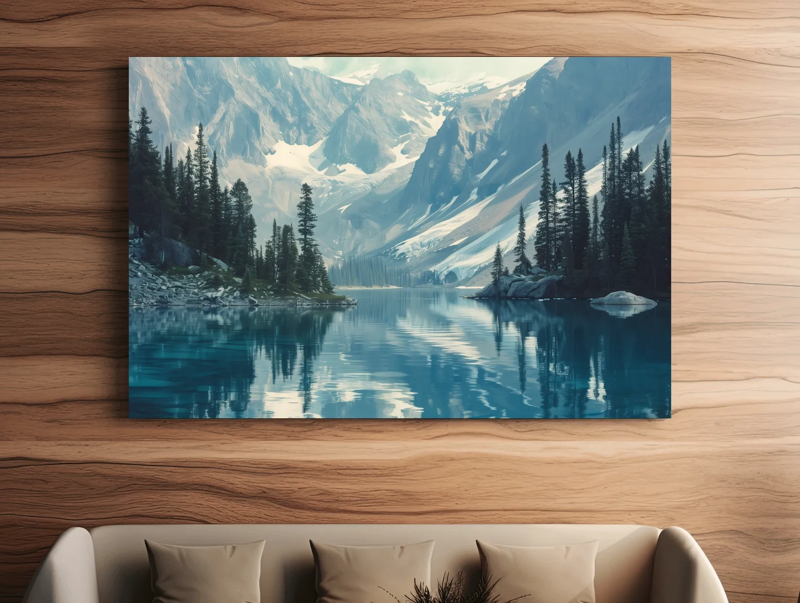 Rocky Mountains Turquoise Alpine Lake Reflection Photography - Pacific Northwest Mountain Wall Art