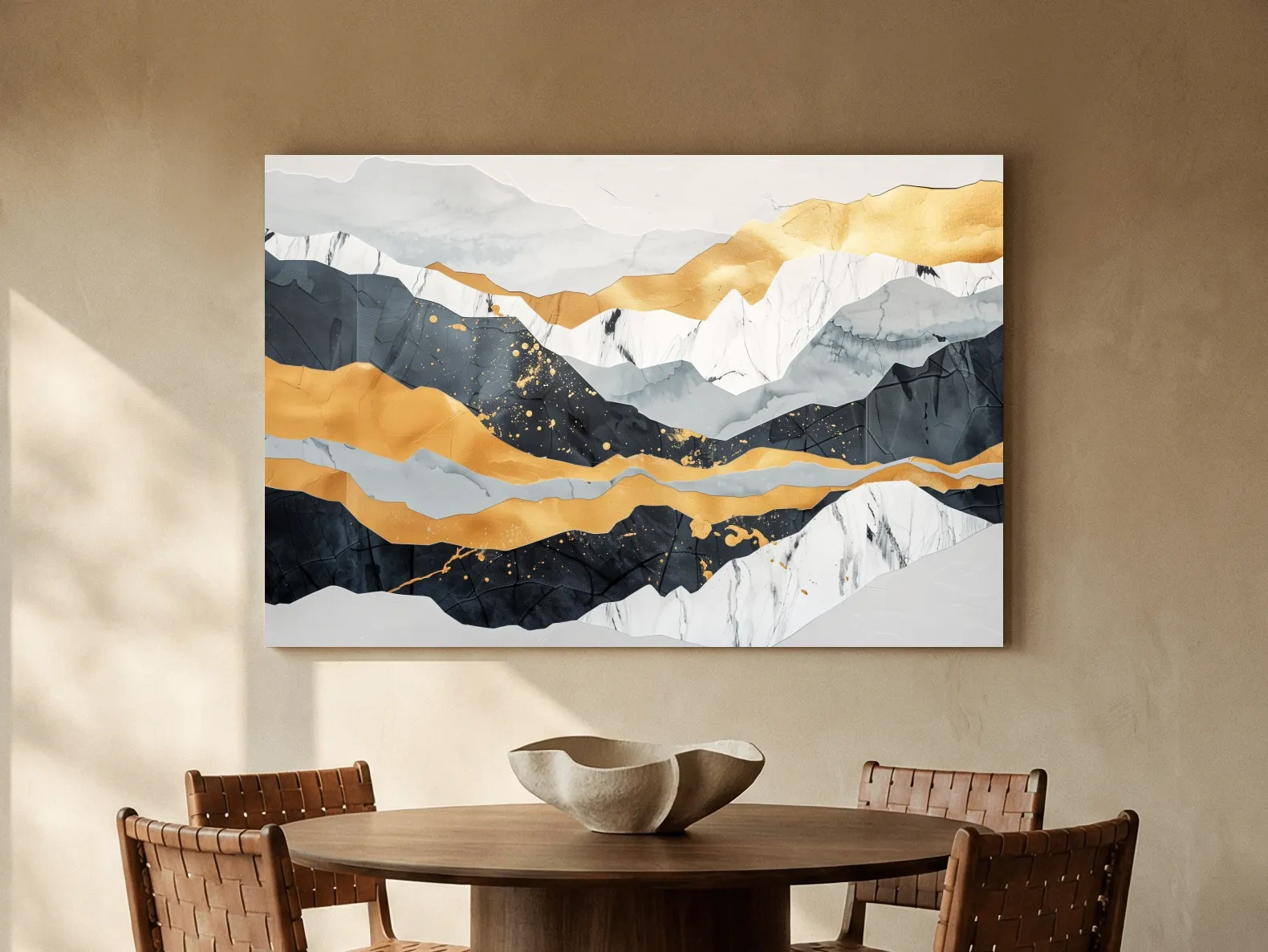 Abstract Layered Mountains - Elegant Modern Landscape Wall Art