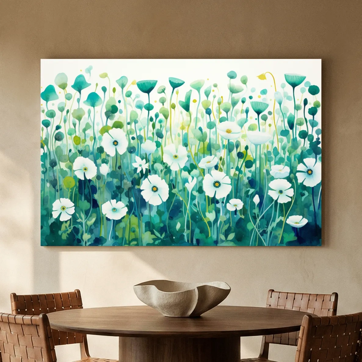 Dreamy Watercolor Wildflower Meadow - Botanical Floral Wall Art