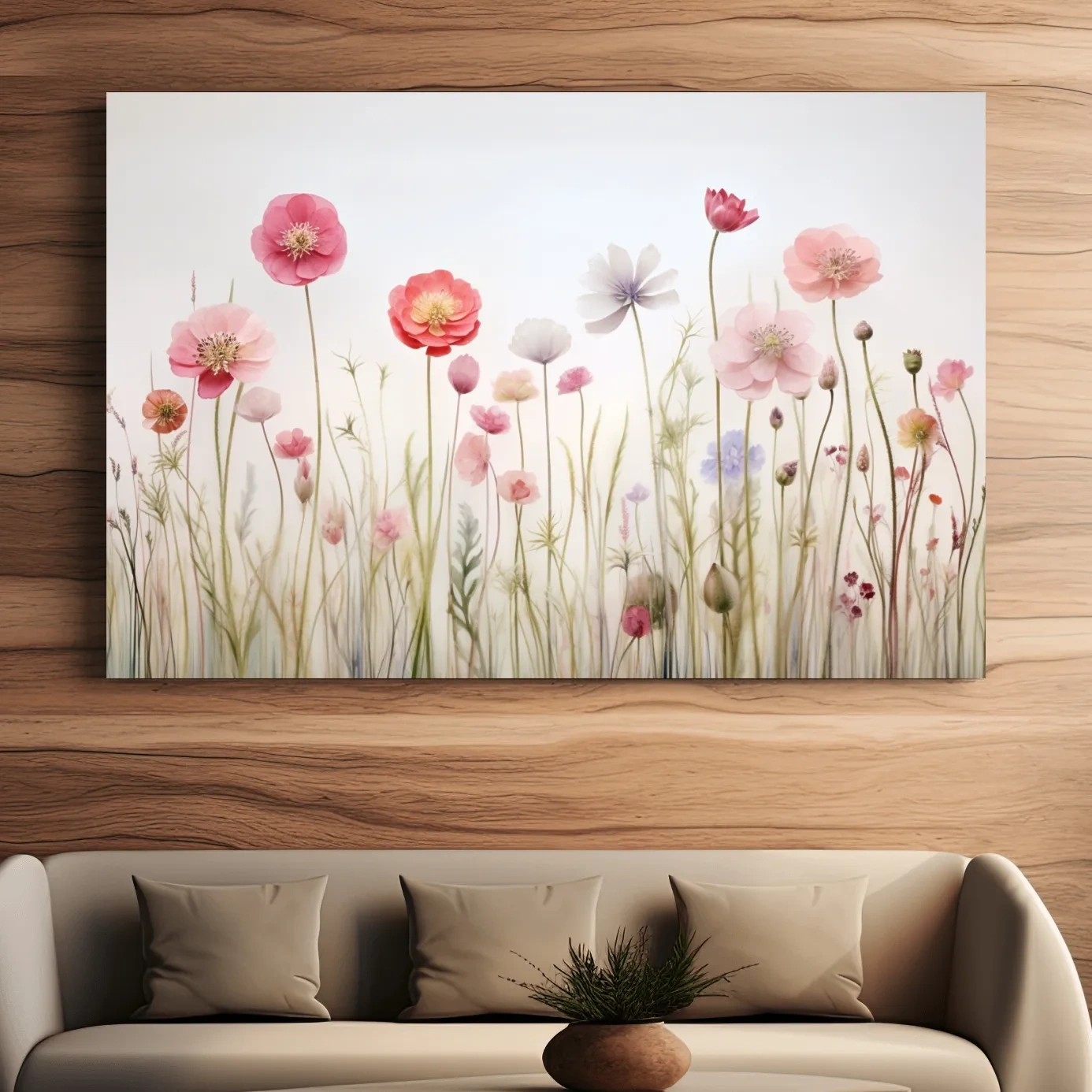 Oshibana style photographic flower art print, floral wall art