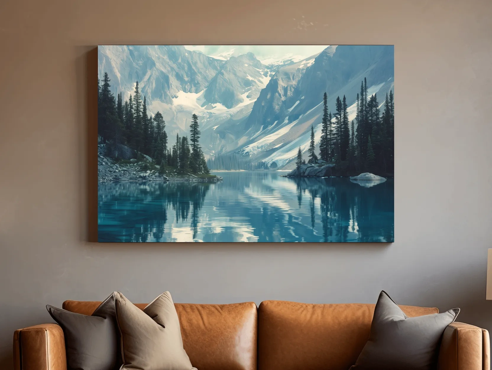 Rocky Mountains Turquoise Alpine Lake Reflection Photography - Pacific Northwest Mountain Wall Art