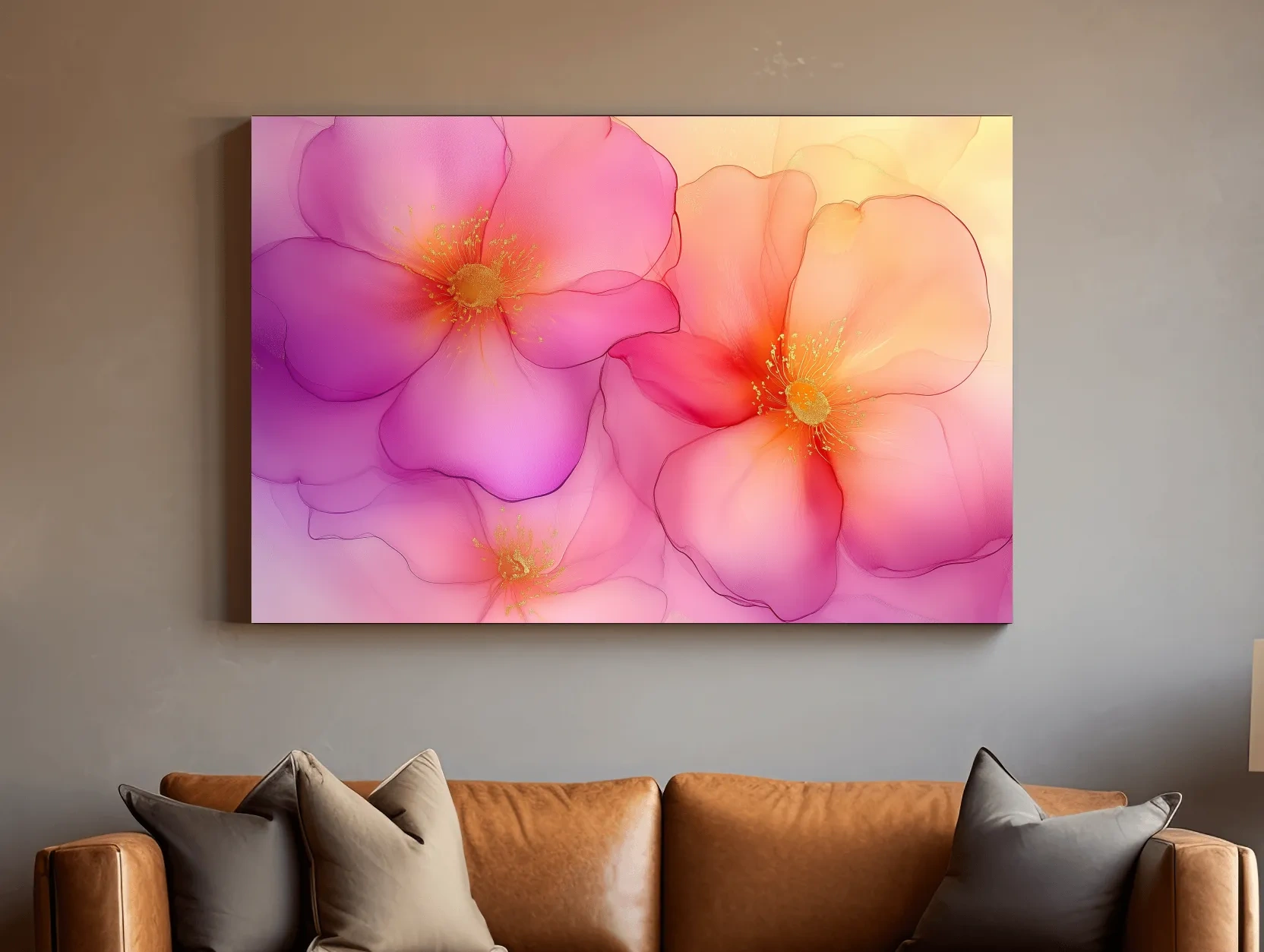 Poppy flowers, beautiful watercolour painting style wall art