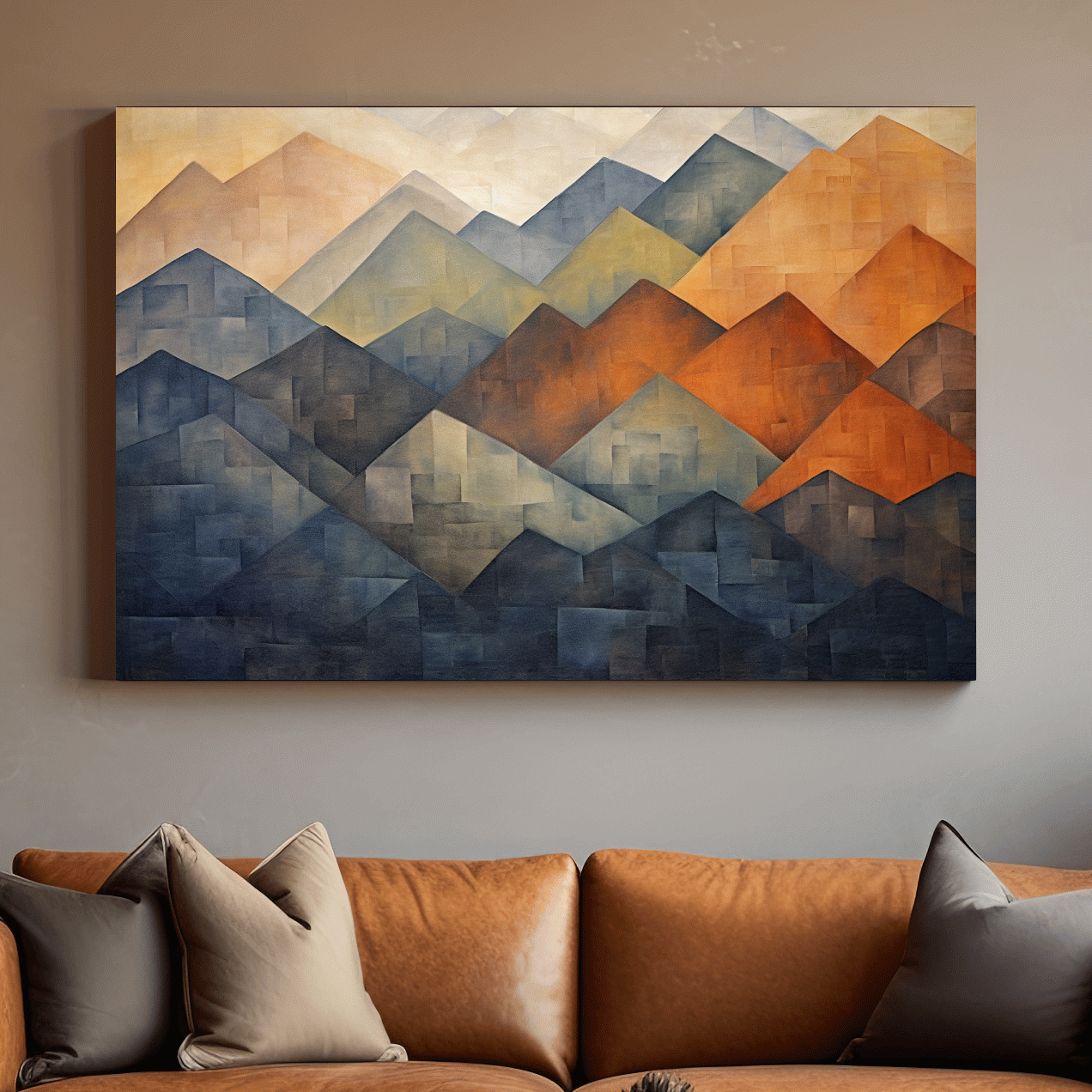 Abstract textured mountain patterns