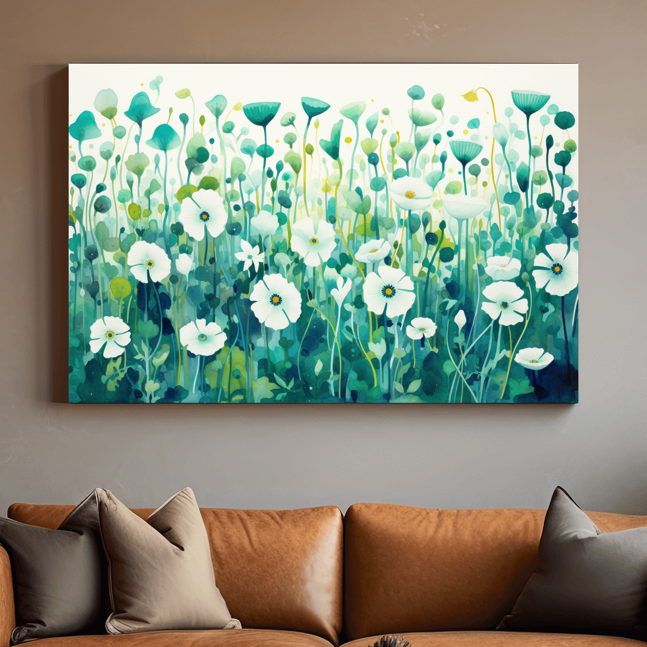 Dreamy Watercolor Wildflower Meadow - Botanical Floral Wall Art