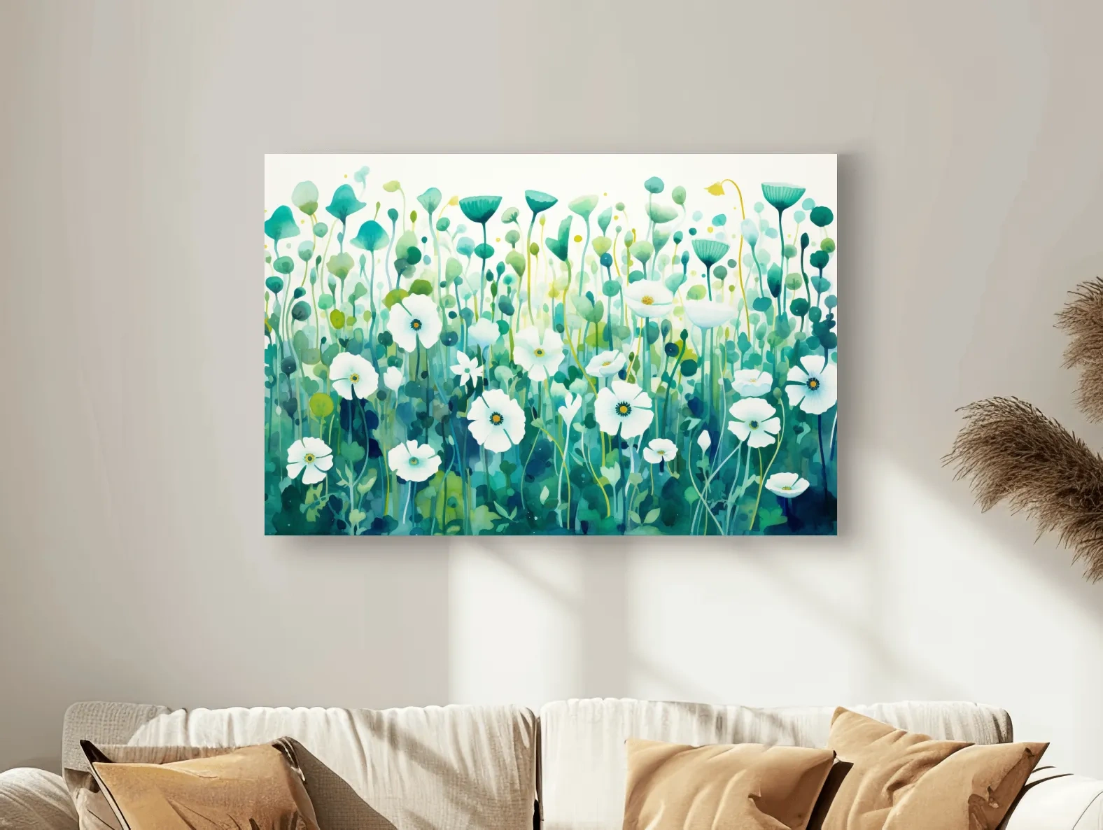 Dreamy Watercolor Wildflower Meadow - Botanical Floral Wall Art