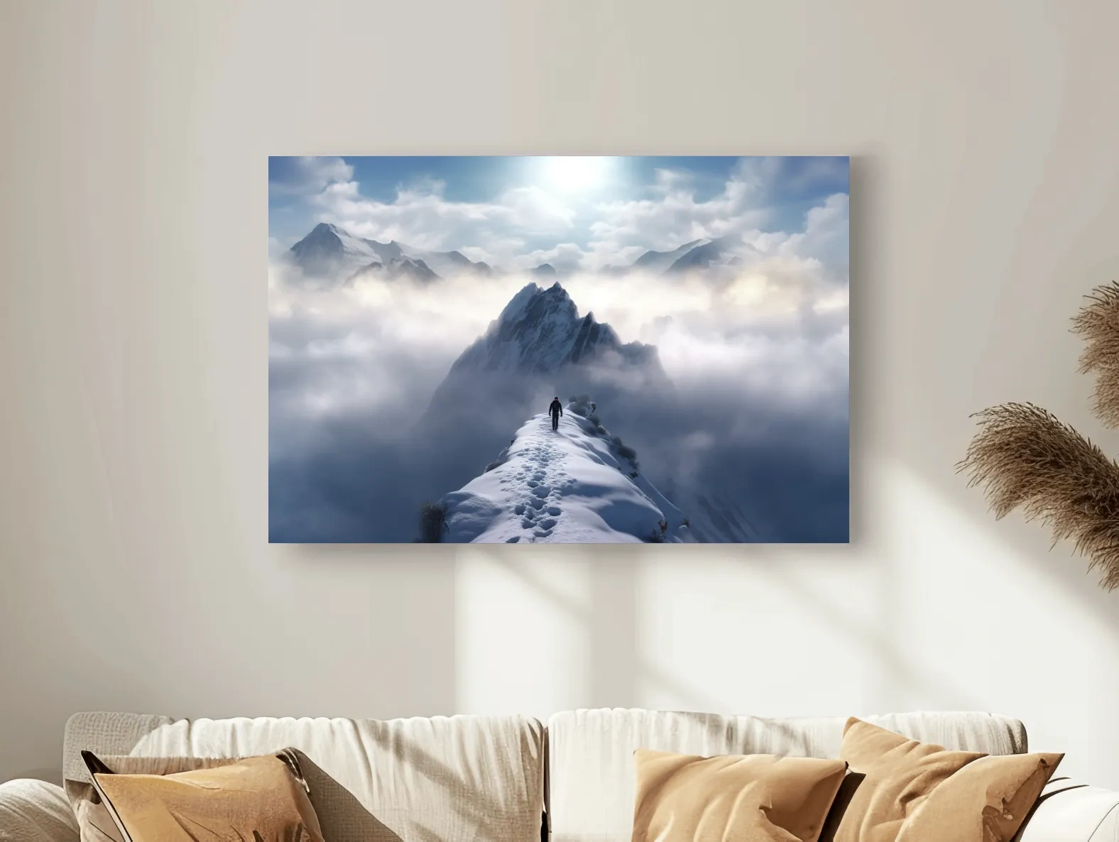 Epic Snowy Mountain Ridge Hike - Photographic Alpine Wall Art