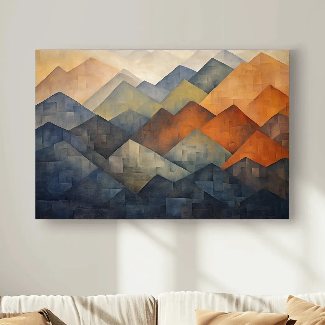 Abstract textured mountain patterns