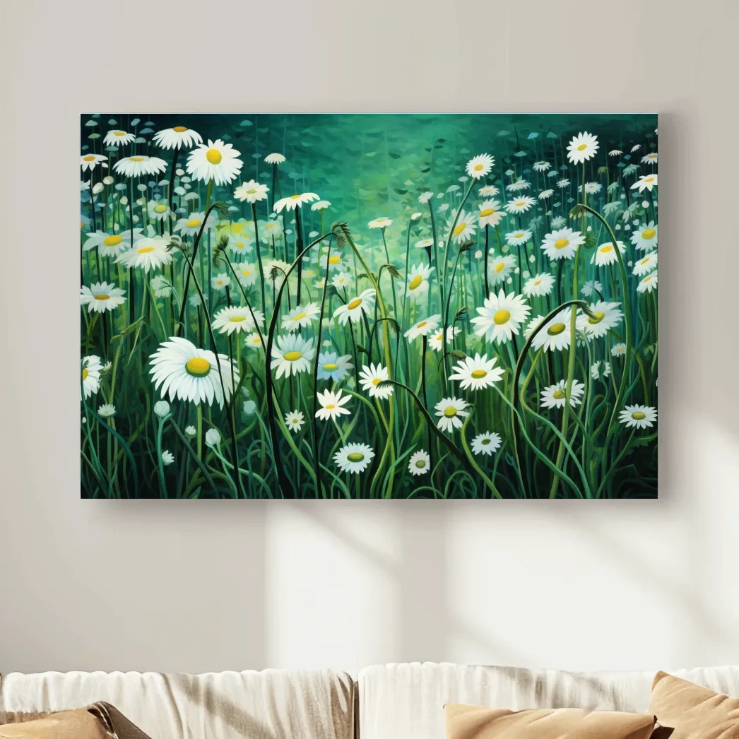 Field of flowers painting wall art