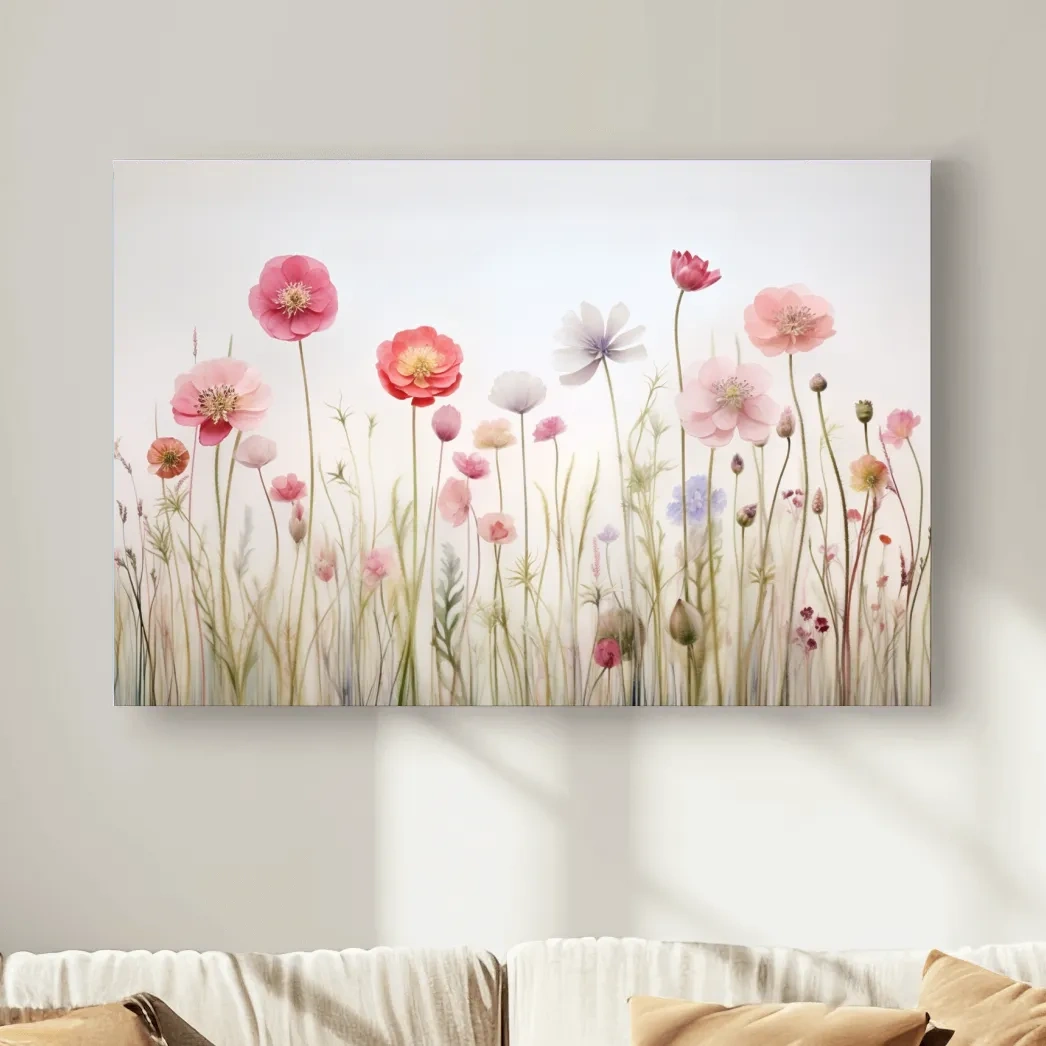 Oshibana style photographic flower art print, floral wall art