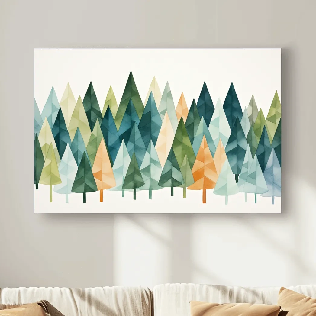 Bohemian style rustic forest wall art