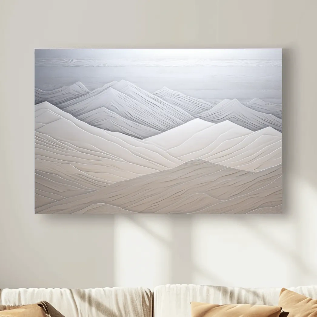 Rustic simple wood effect mountain art