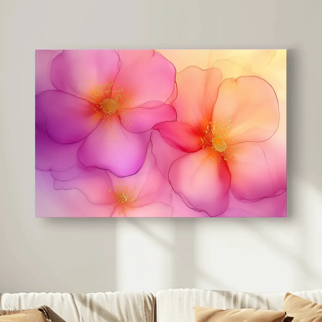 Poppy flowers, beautiful watercolour painting style wall art