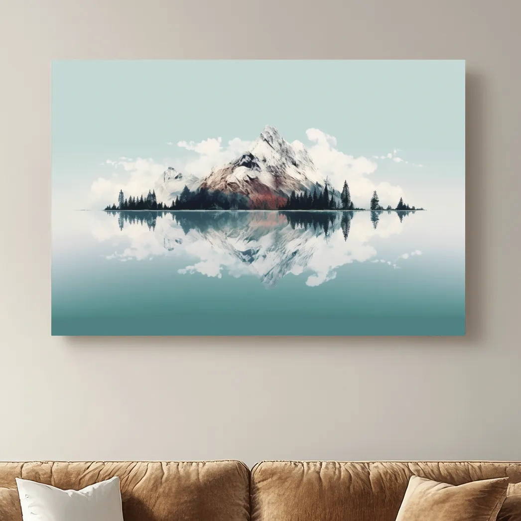 Minimal mountain art, glacier