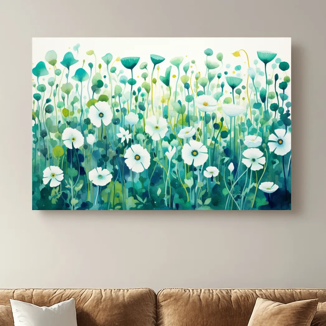 Dreamy Watercolor Wildflower Meadow - Botanical Floral Wall Art