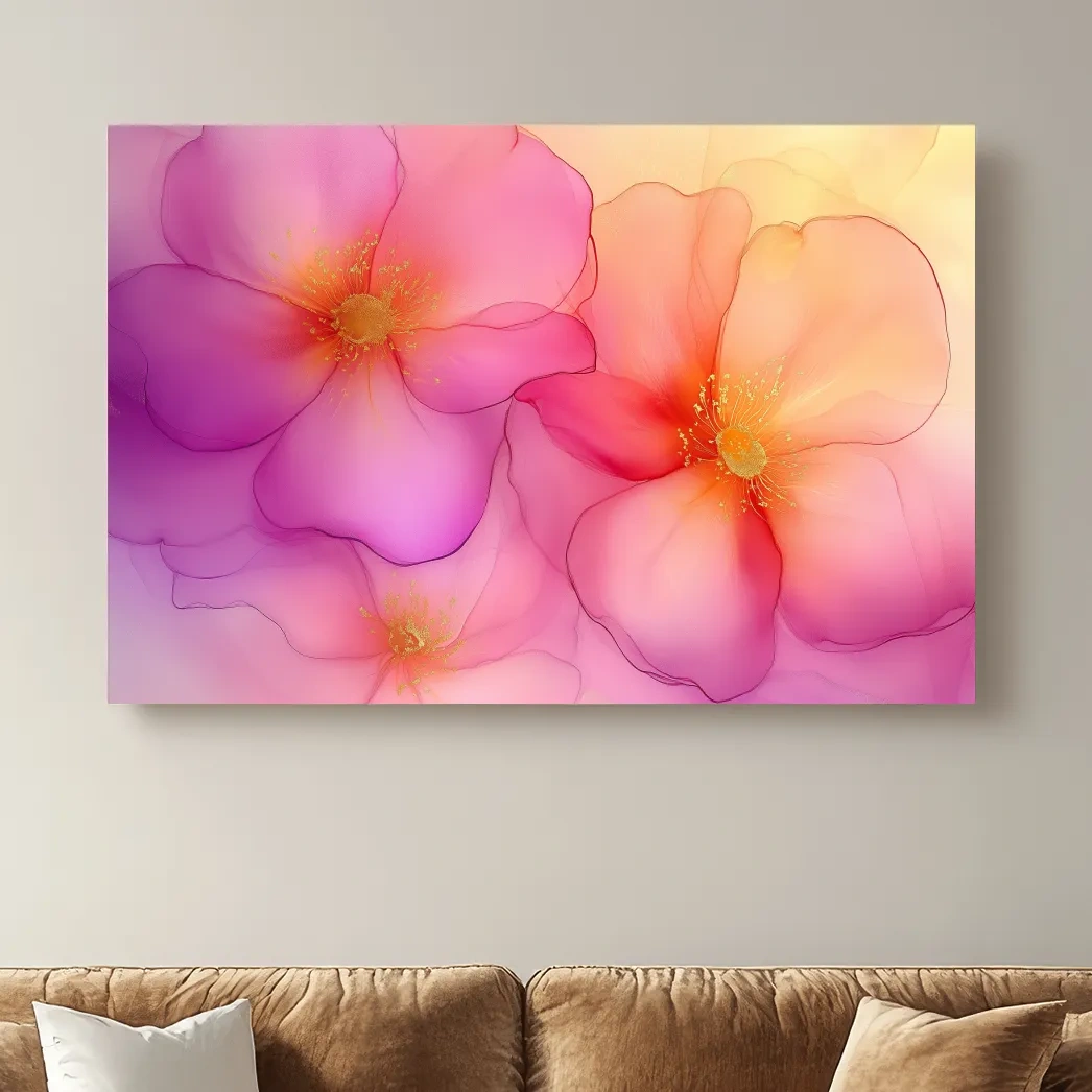 Poppy flowers, beautiful watercolour painting style wall art