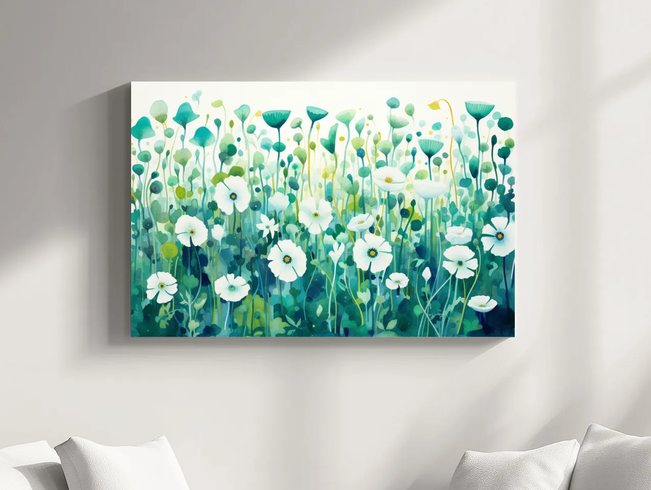 Dreamy Watercolor Wildflower Meadow - Botanical Floral Wall Art