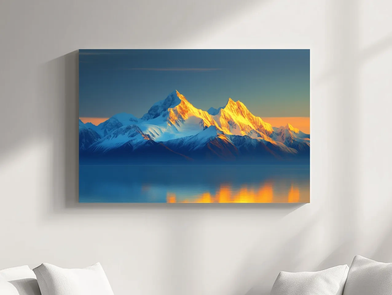 Arctic Glacier Mountain Sunset - Golden Hour Photographic Wall Art