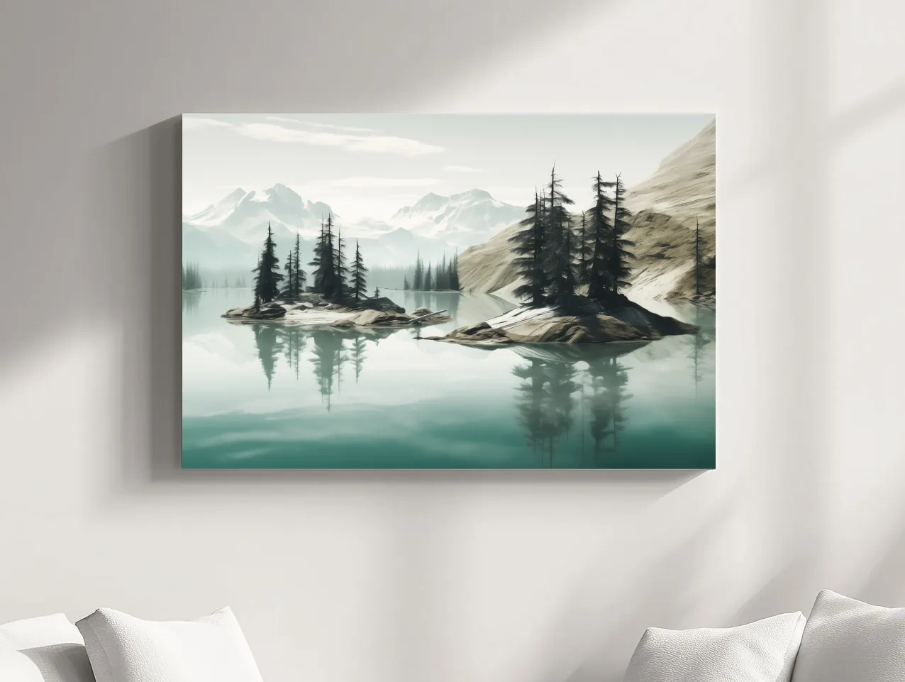 Pacific Northwest Turquoise Alpine Lake - Serene Mountain Landscape Wall Art