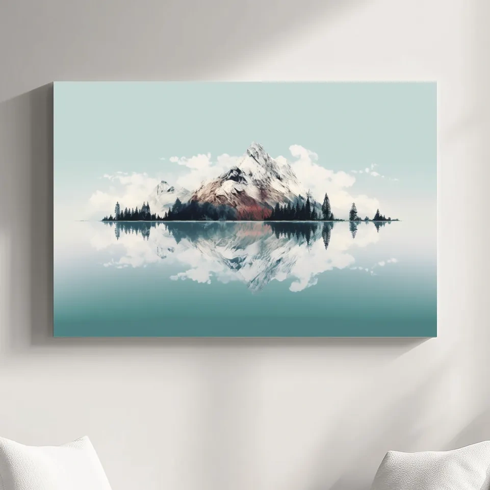 Minimal mountain art, glacier