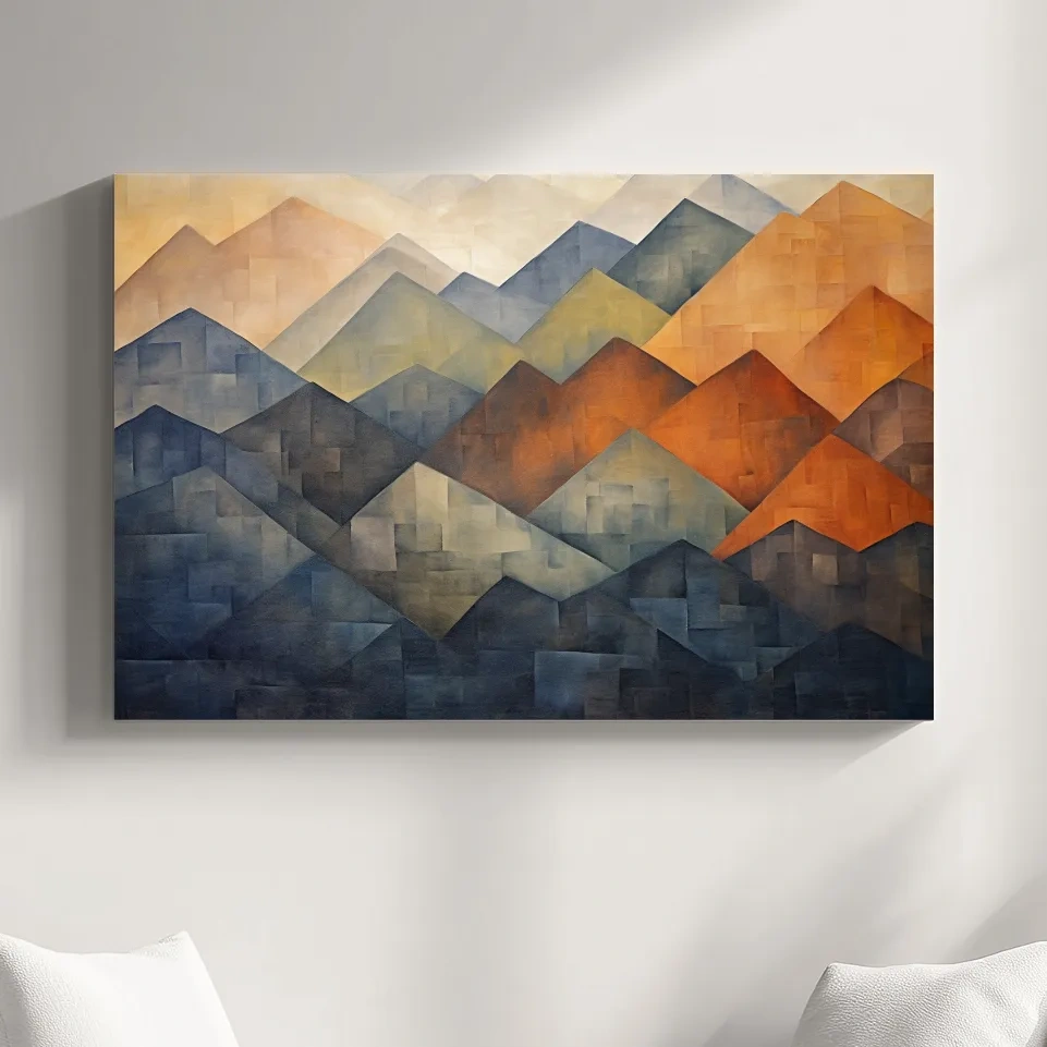 Abstract textured mountain patterns