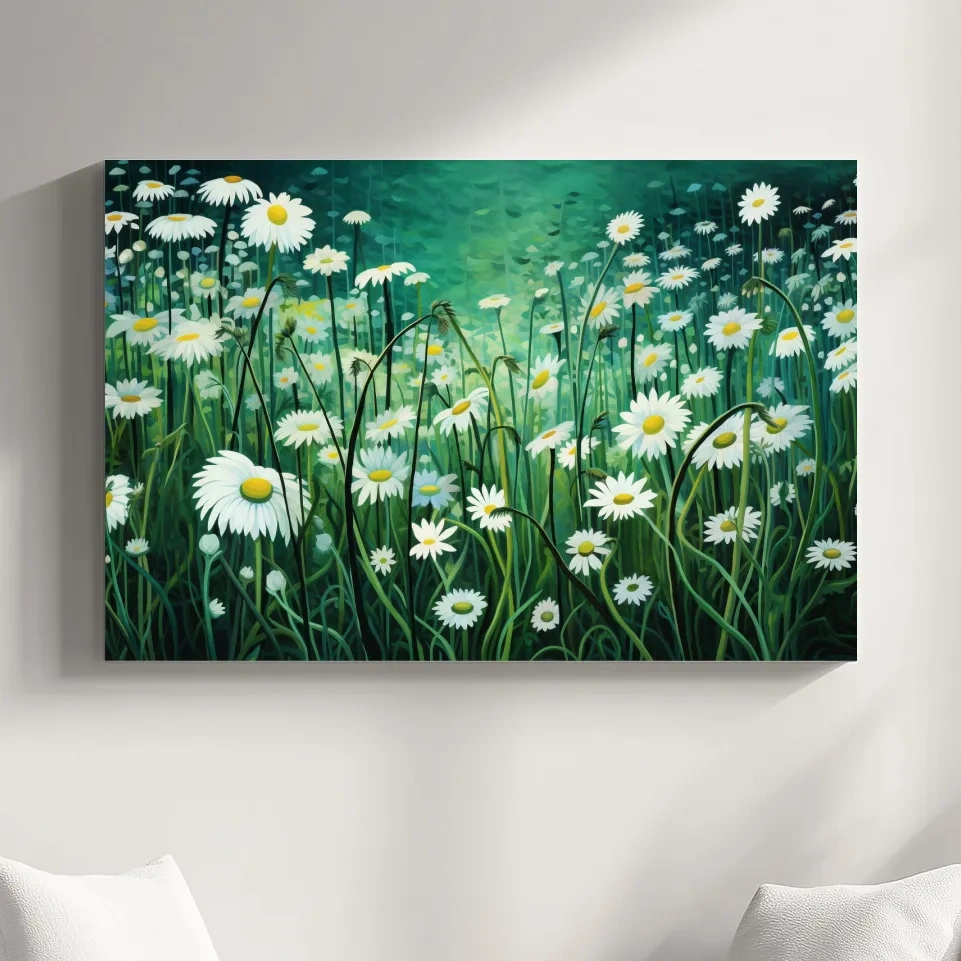 Field of flowers painting wall art