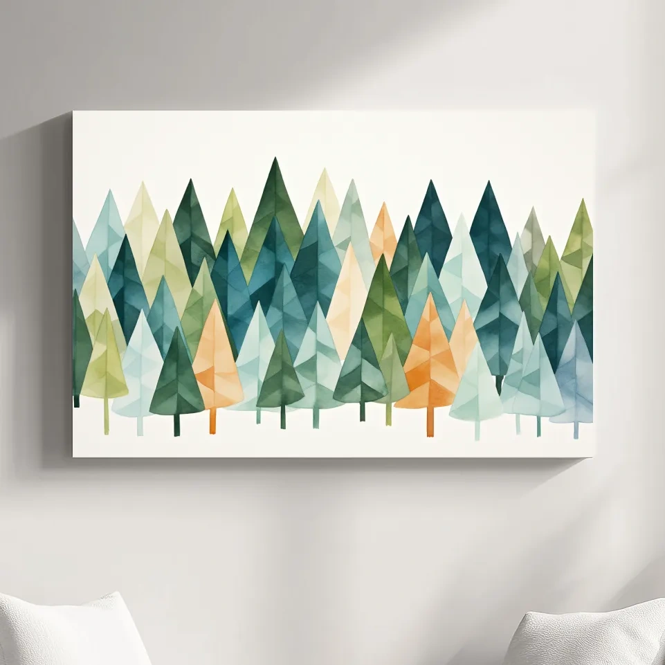 Bohemian style rustic forest wall art